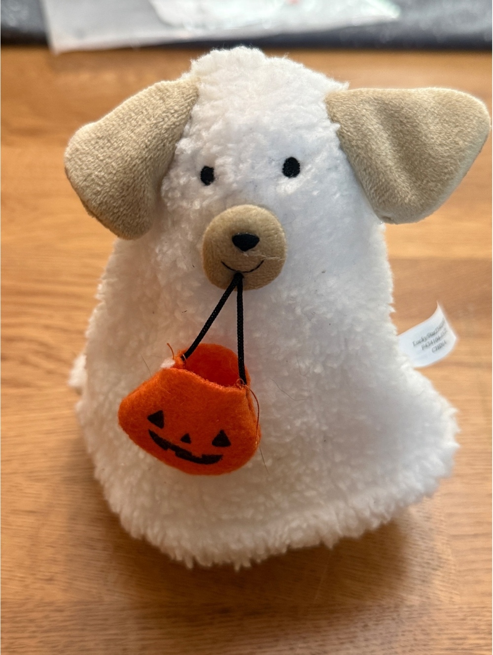 Halloween Ghost Dog Plush Figural
